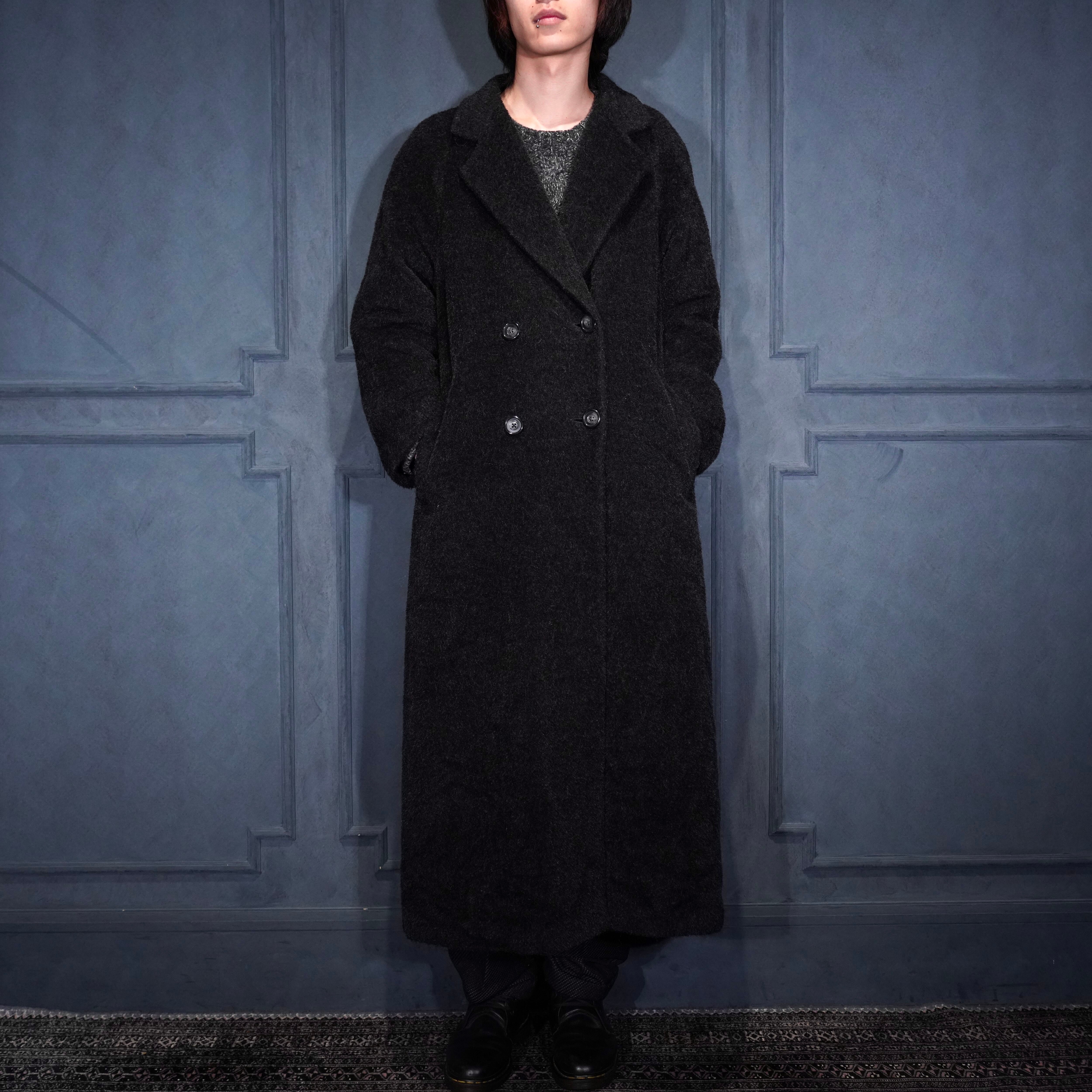 EU VINTAGE ANTONIO PERNAS SHAGGY MOHAIR DESIGN DOUBLE CHESTERFIELD