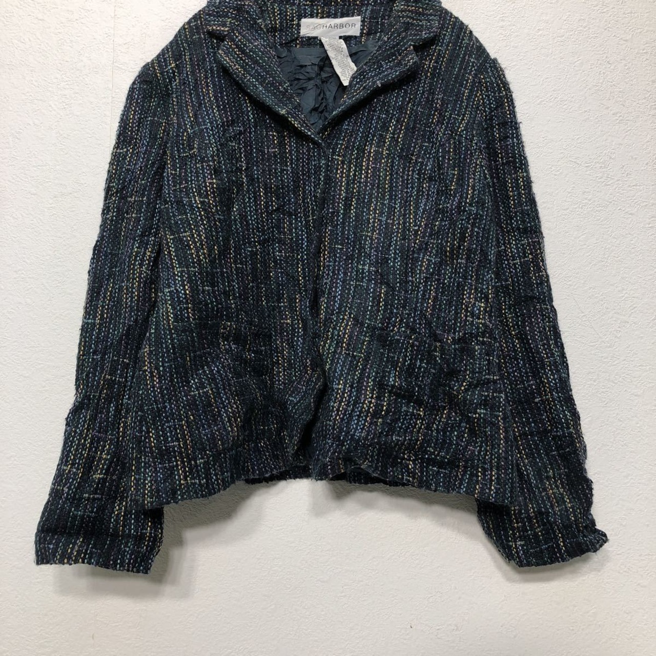 SAG HARBOR ジャケット 14 Lサイズ ウィメンズ 紺 ネイビー 古着卸 