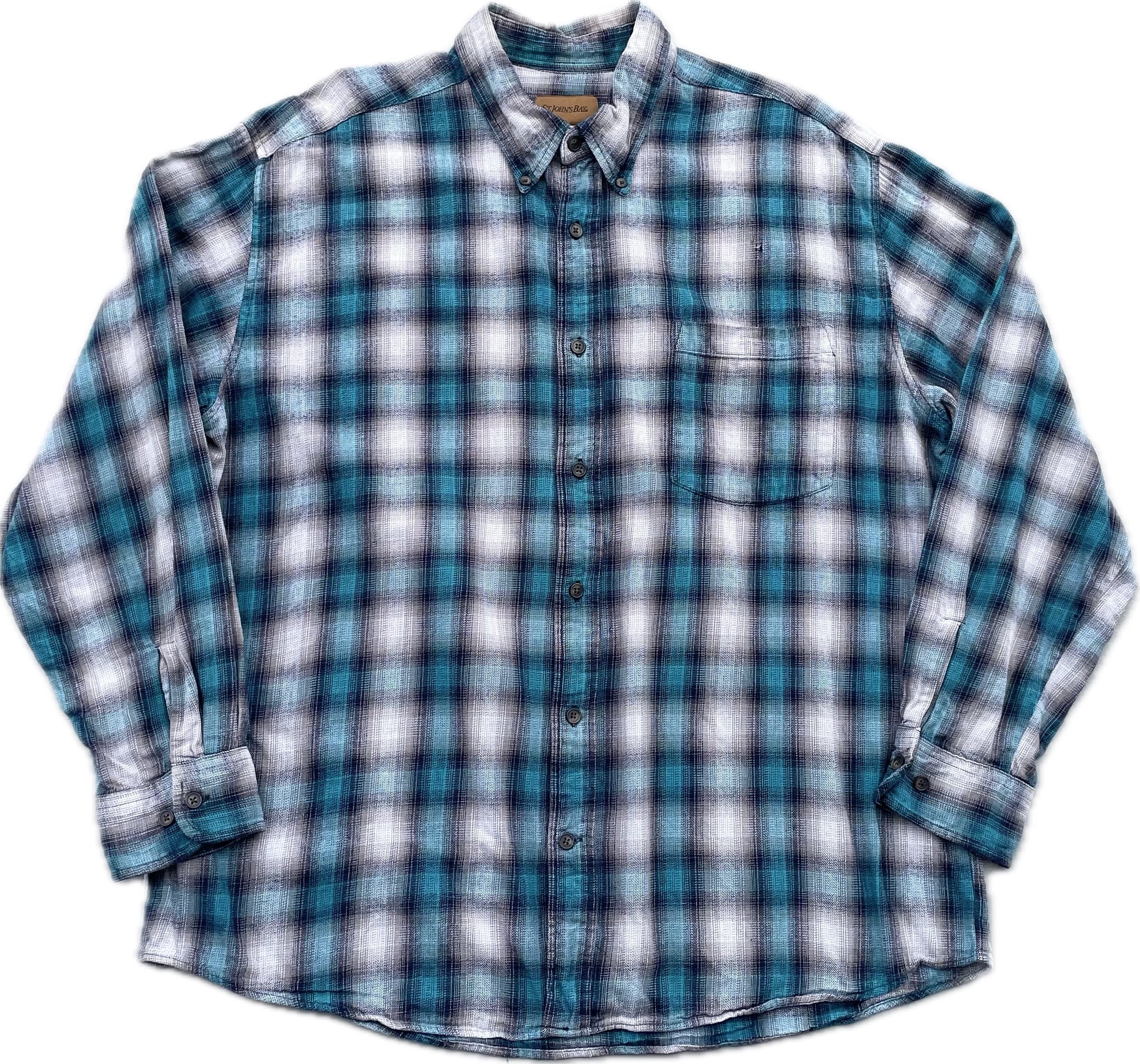 【St.John's Bay】 OMBRE CHECK SHIRT ST.JOHN'S BAY Button-Down L/S Shirt 