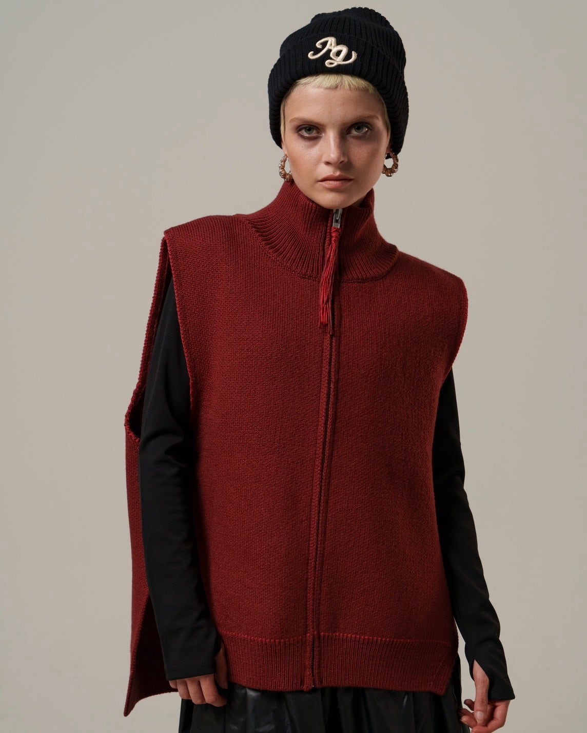 【アンバーグリーム】ジャガードニットドライバーズジャケット 【新品】 AMBERGLEAM Jacquard Knit Drivers Jacket / BLOCK