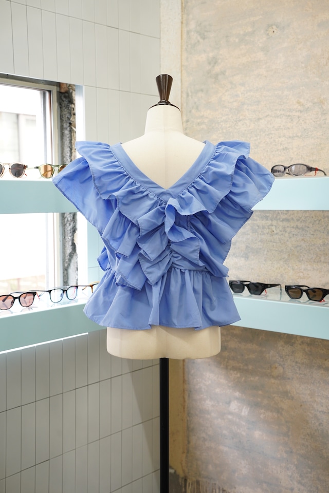 FRIFRI V NECK SLEEVELESS BLOUSE