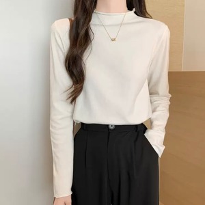 トップス カットソー  インナー 袖あり 長袖 萌袖 ハイネック タートルネック スリム タイト 細身 ストレート 伸縮性 ポリエステル 大人可愛い きれいめ シンプル カジュアル 大人 上品 おしゃれ お洒落 かっこいい 大人女子 こなれ感 クール モード系 セクシー モダン セクシー 無地 春 秋 冬 10代 20代 30代 40代 50代 60代 オフィス ビジネス OL 通勤 学生 通学 デート お出かけ 女子会 着回し 普段使い 重ね着 韓国 韓国系 オルチャン カラバリ 大人 色展開 シック