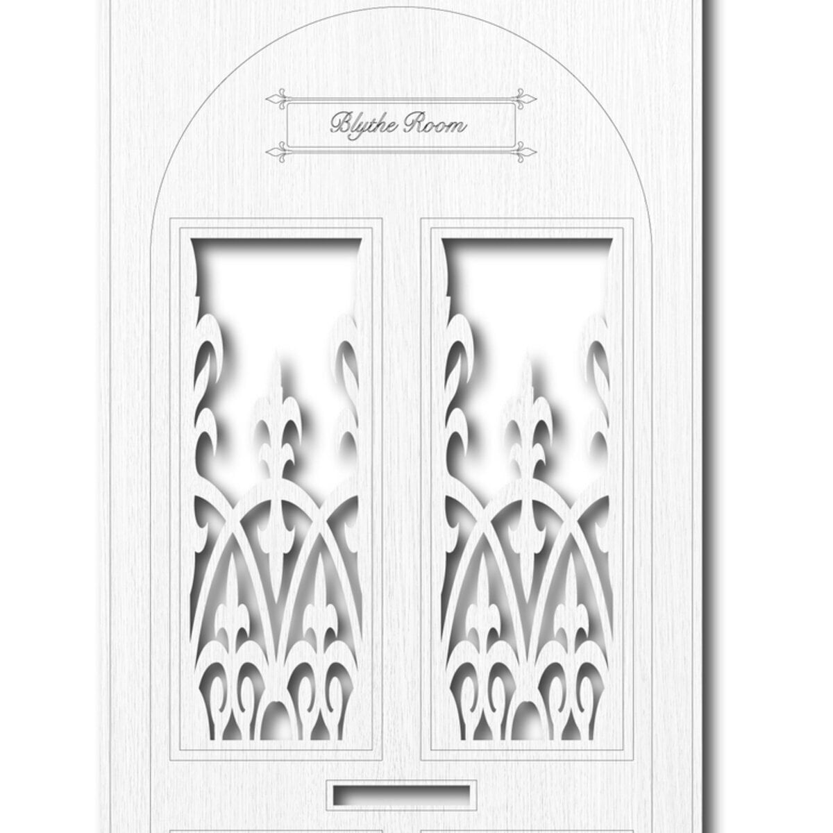 アンティークドアNo.13/Mサイズ/パーフェクトホワイト色(1/6 ドール