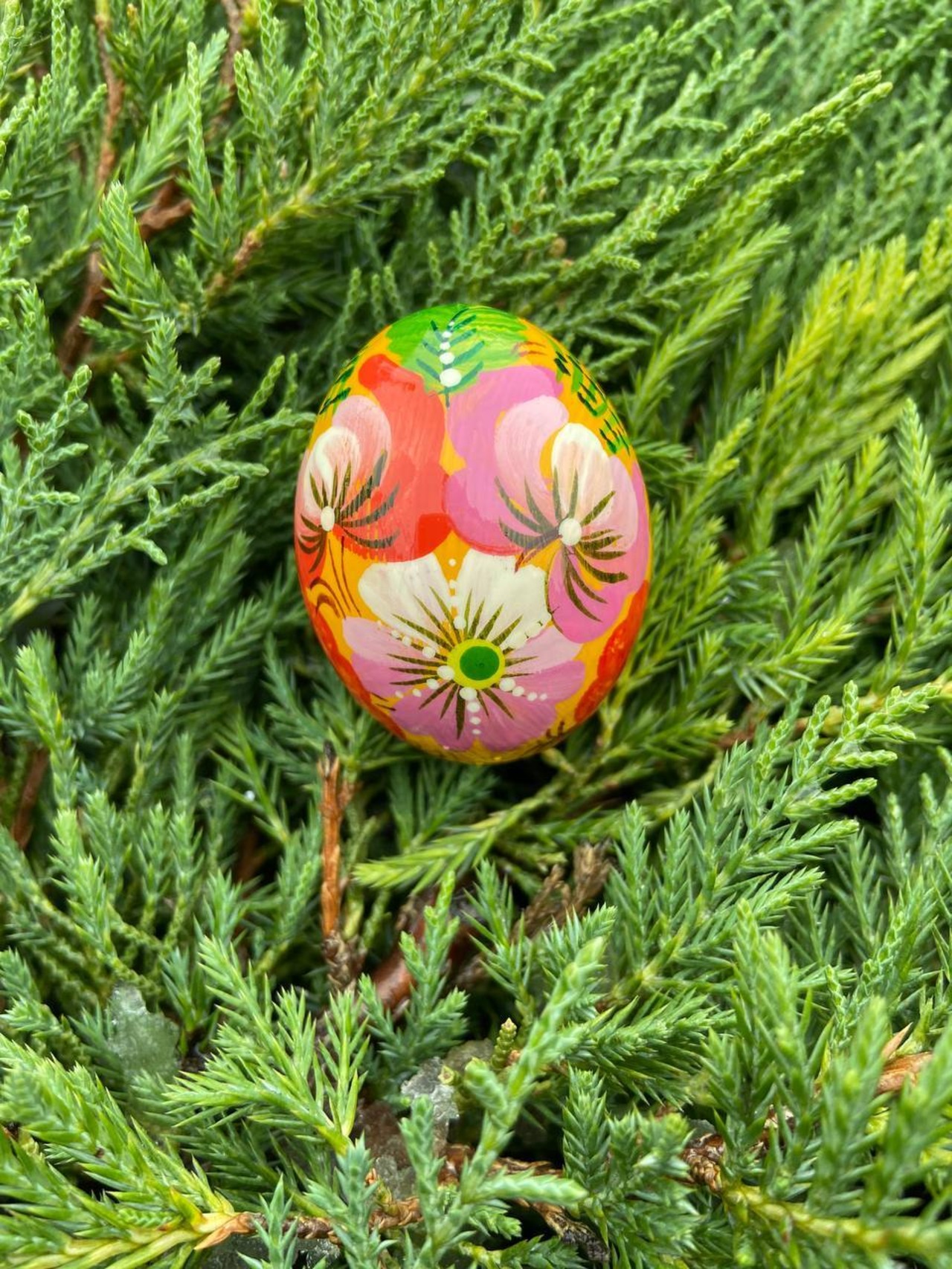 ペトリキウカ塗りのイースター・エッグ 4cm　ホメンコ作 - 2