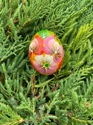 ペトリキウカ塗りのイースター・エッグ 4cm　ホメンコ作