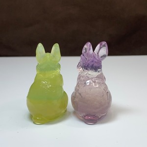 1.ペア☆カラフルフローライトうさぎさん