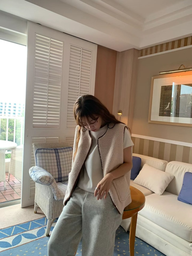 (予約) LIFFEY / Bear mustang vest 2color