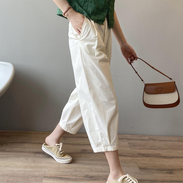 casual cropped wide pants〚 0029 〛