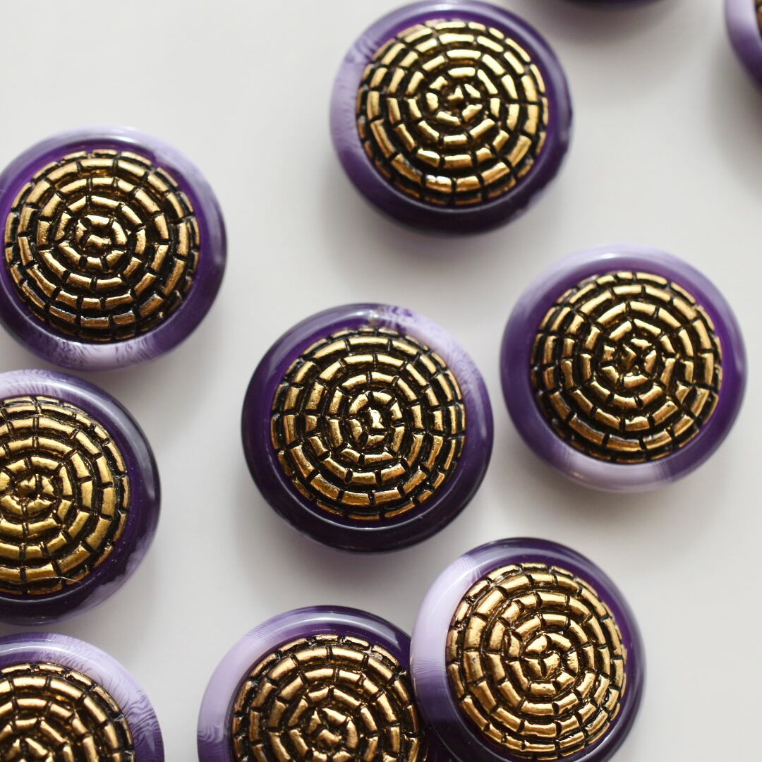 ゴールドスパイラル×パープル 15㎜