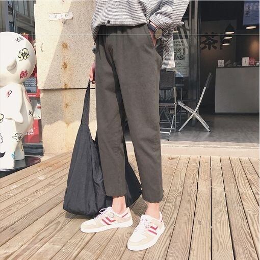 全3色 パンツ ゆったり ウエストゴム 無地 シンプル ラフ