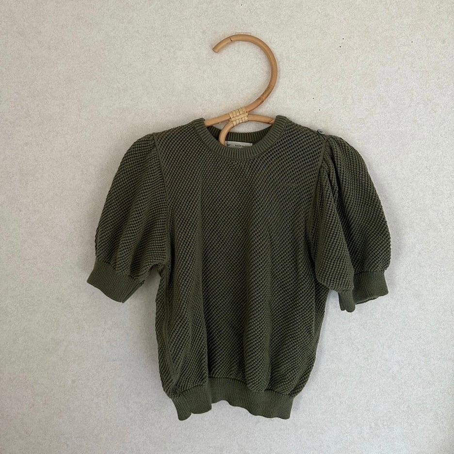 【予約】puff rib summer knit