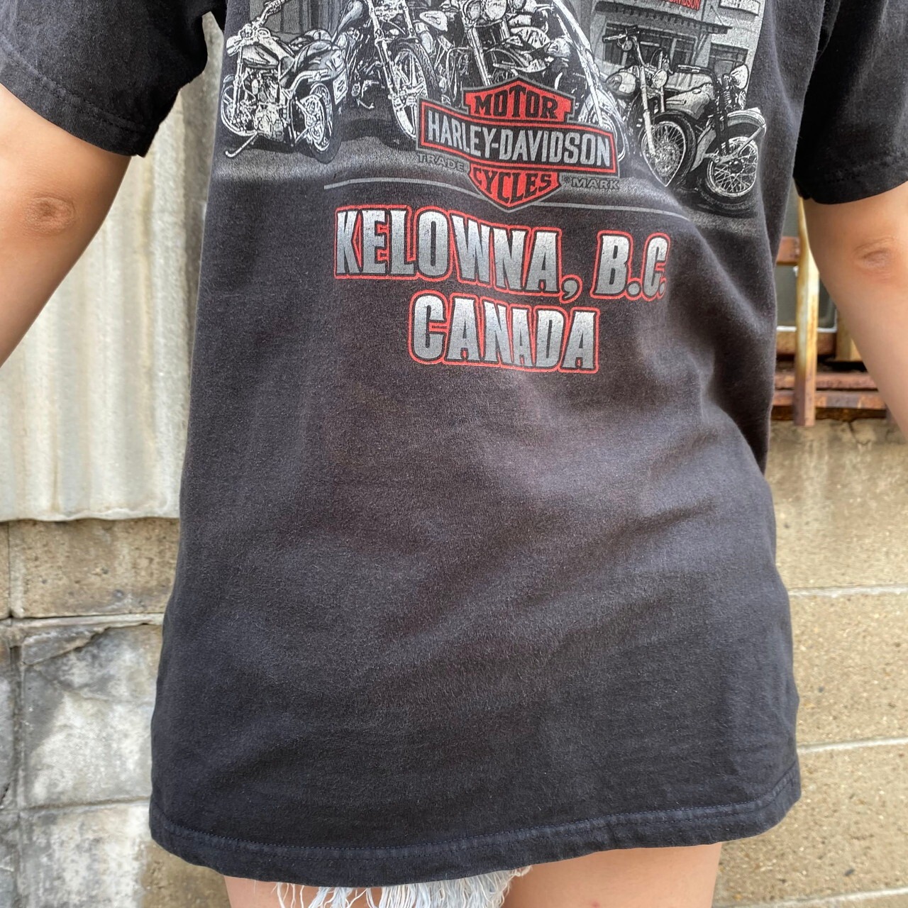 Harley-Davidson ハーレーダビッドソン オオカミ 両面プリントTシャツ 
