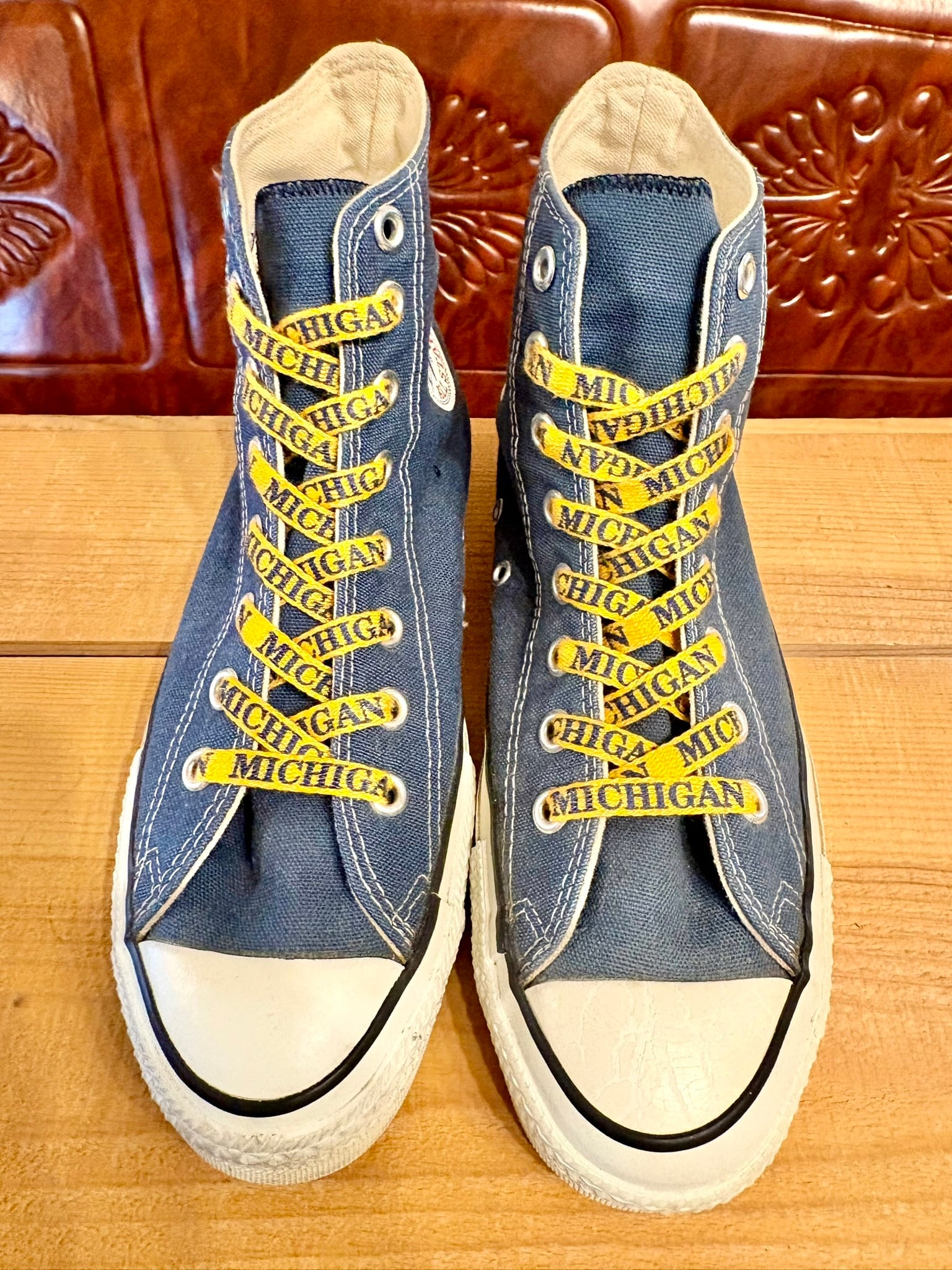☆90s!USA!コンバース オールスター ミシガン 紺 ヴィンテージ 201☆