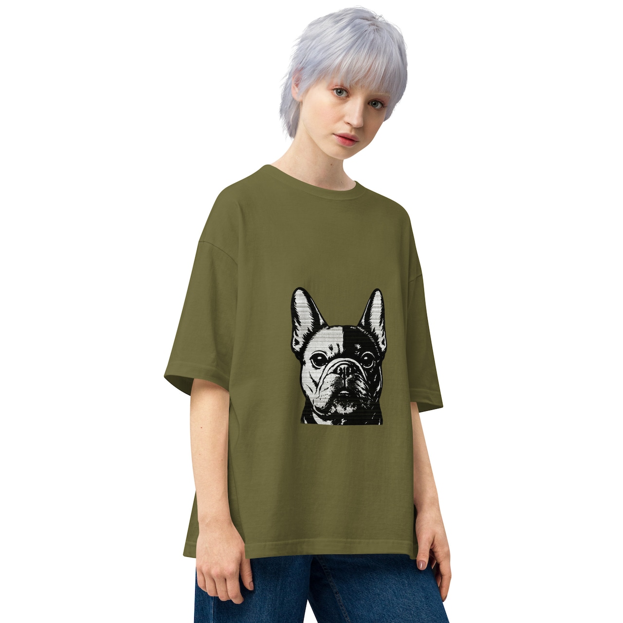 ビッグシルエットBUHI プリントTシャツ(City Green)