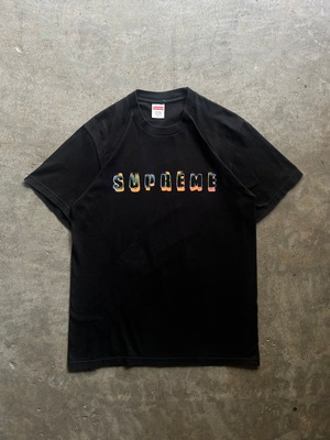 Supreme ロゴ プリント Tシャツ S ブラック