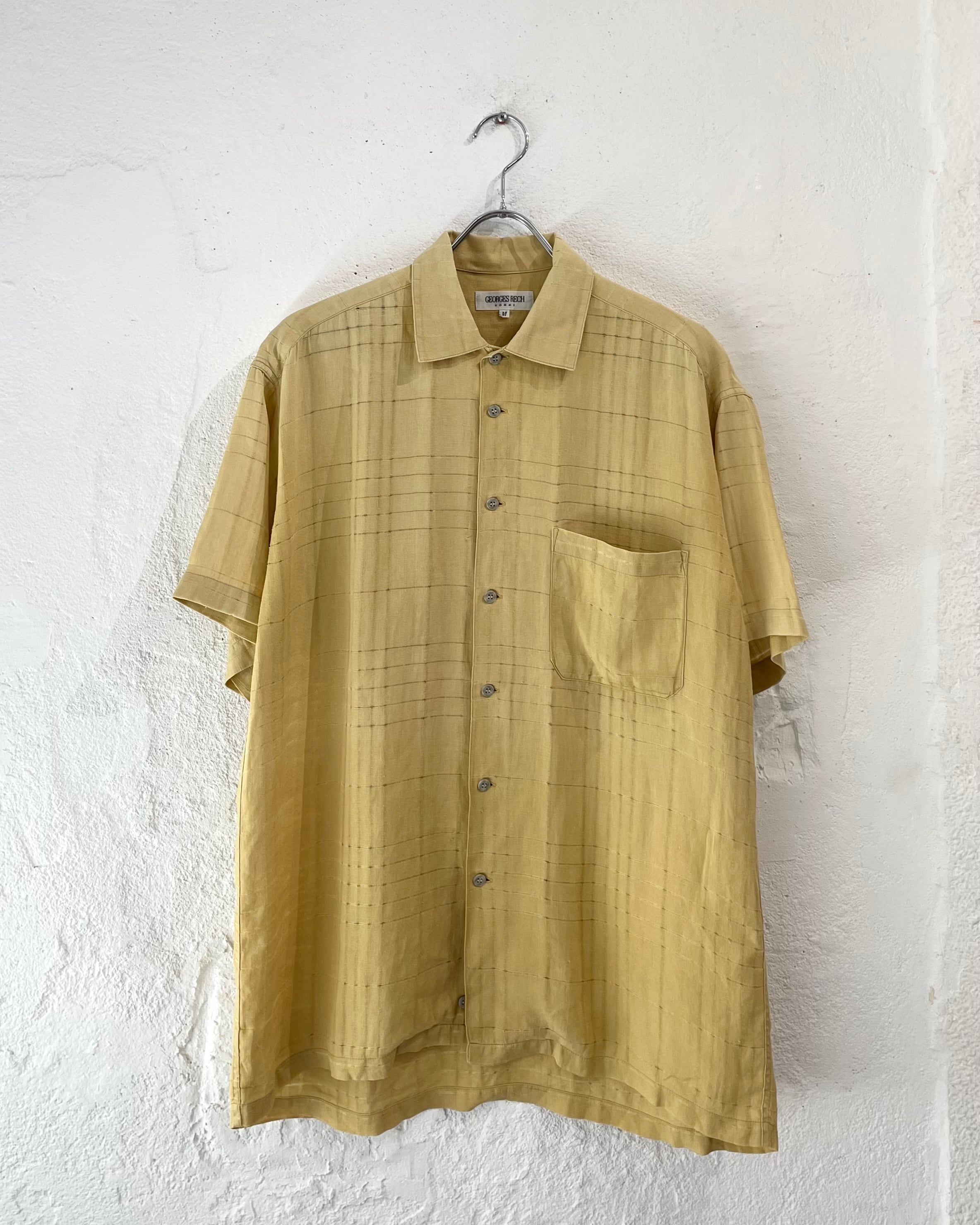 GEORGES RESH HOMME Sheer Plaid Design S/S Shirt