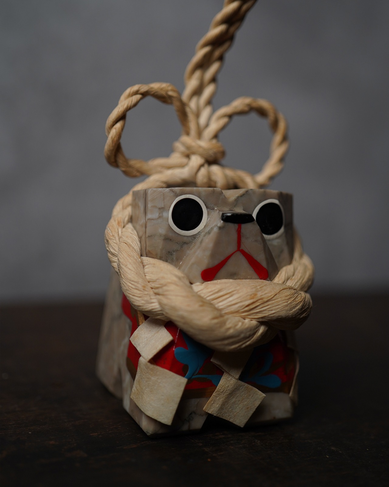 置物　土佐犬　大理石　/　高知