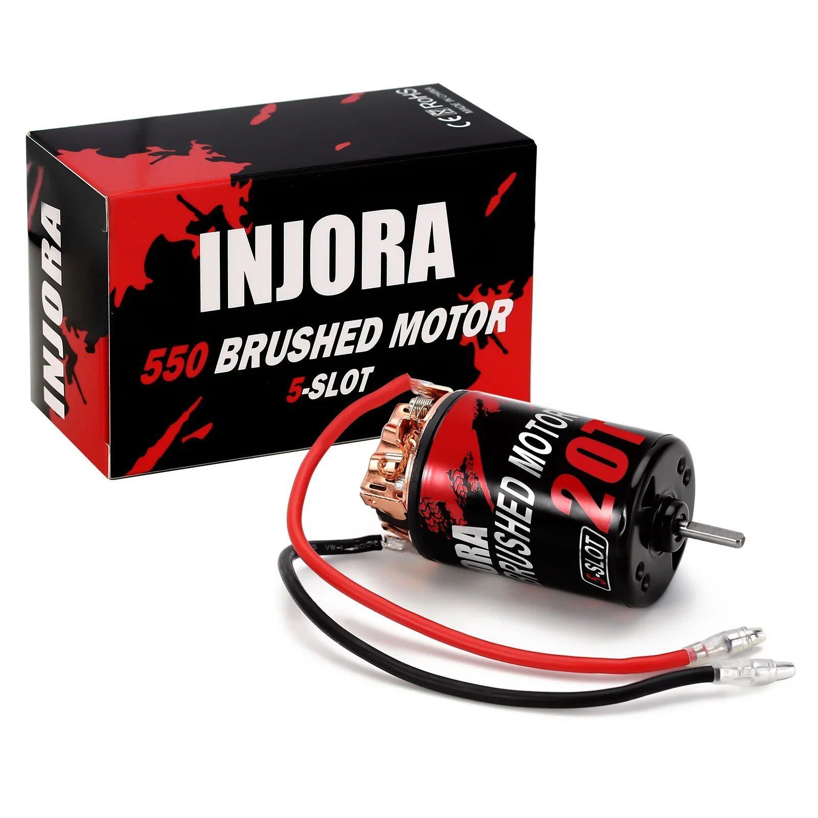 INJORA 防水 550 ブラシ付き 5 スロット モーター 10T 15T 20T 1:10