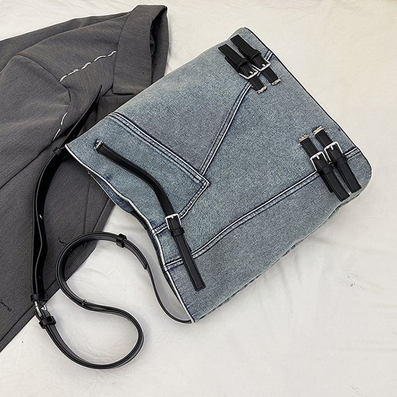 denim square shoulder bag 10846