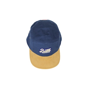 MOCO LOGO SUEDE PEAK 5 PANEL CAP [NAVY]