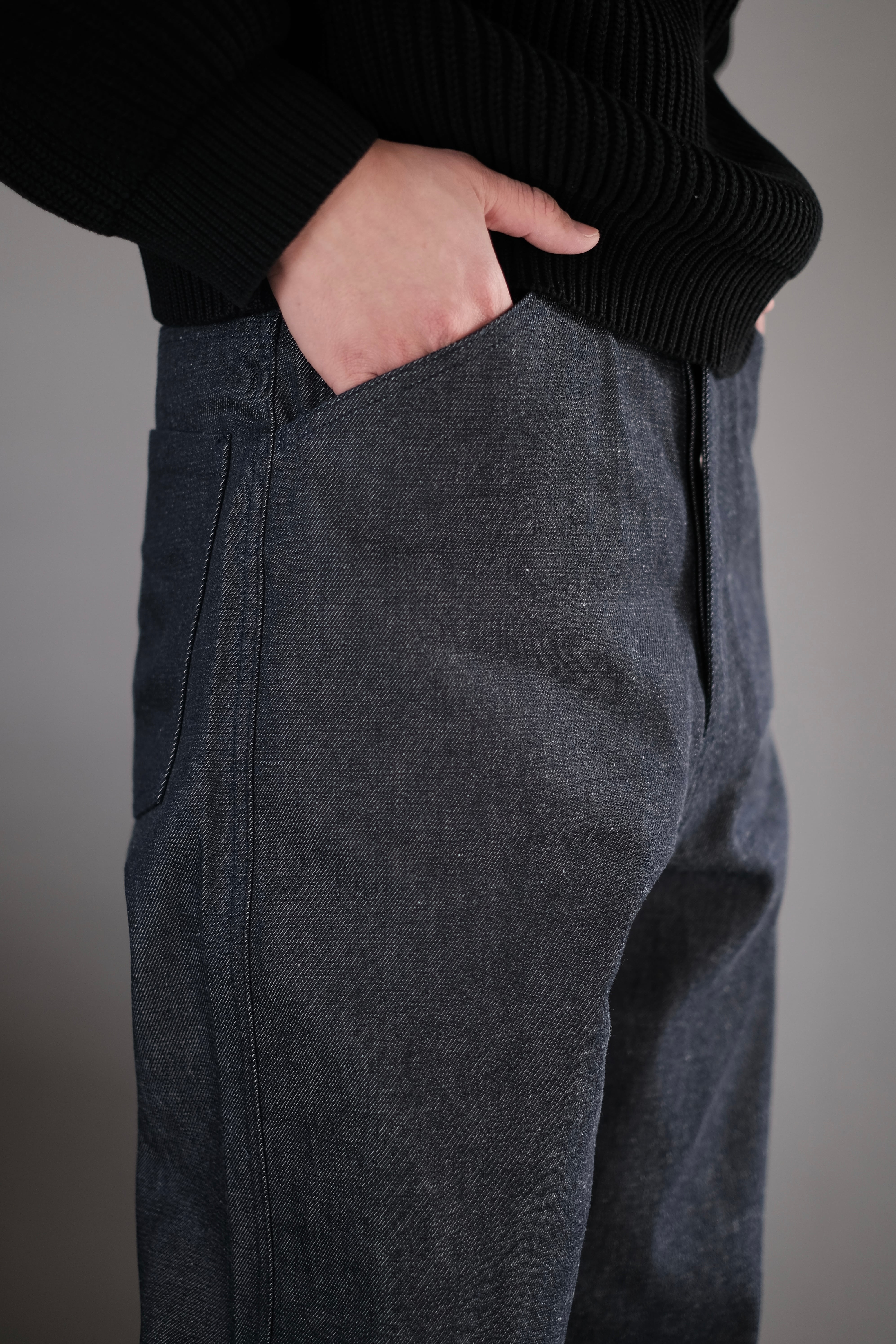 OMAR AFRIDI / 5PKT TROUSERS (RAW DENIM) | LIVING