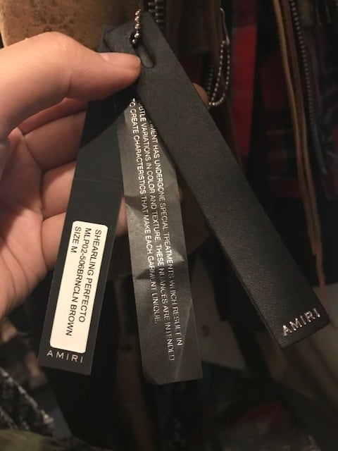 新品☆AMIRI SHEARLING BIKER JACKET アミリ ラム レザーシャーリング