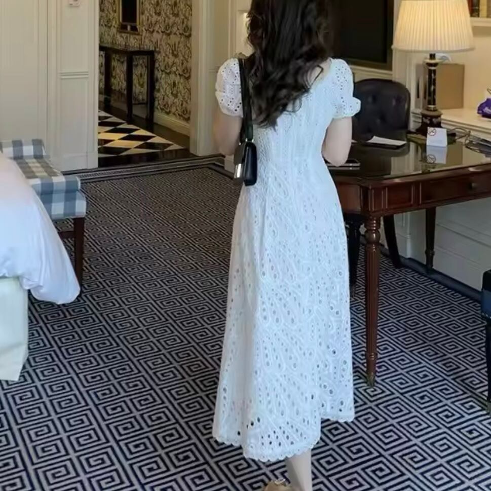 フレンチシックスクエアネックワンピース