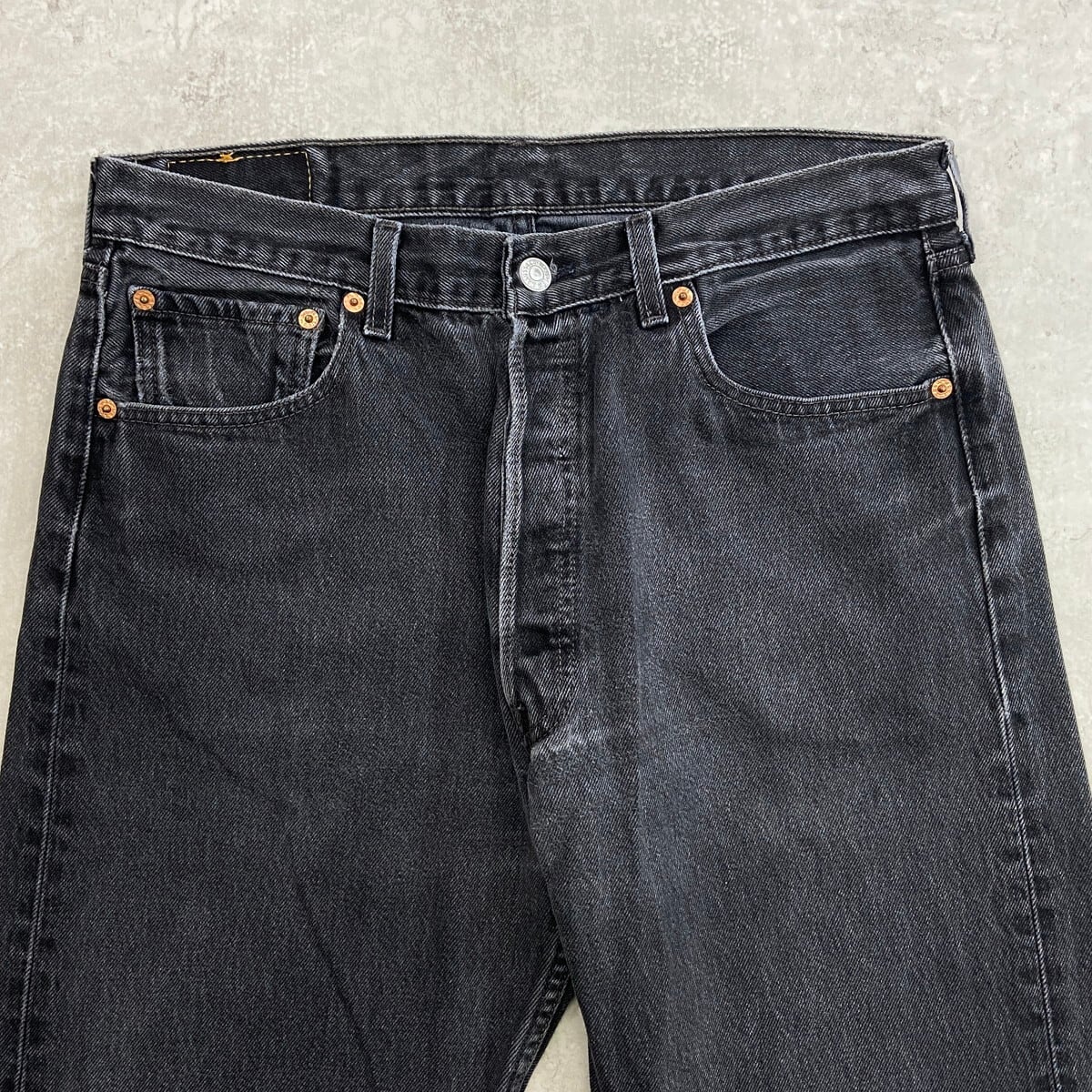 00年代 Levi's ユーロリーバイス 501 ブラック デニムパンツ メンズW32 古着 00s ヴィンテージ VINTAGE Y2K ジーンズ  ブラック 黒 00年代 Levi's リーバイス 501 ブラックデニムパンツ メンズW32相当