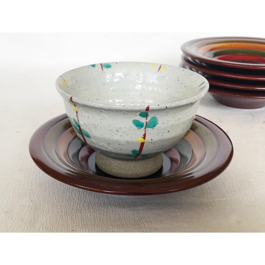 茶托 漆塗 総独楽塗裏後藤4.5寸茶托 5枚 13.5cm 木製