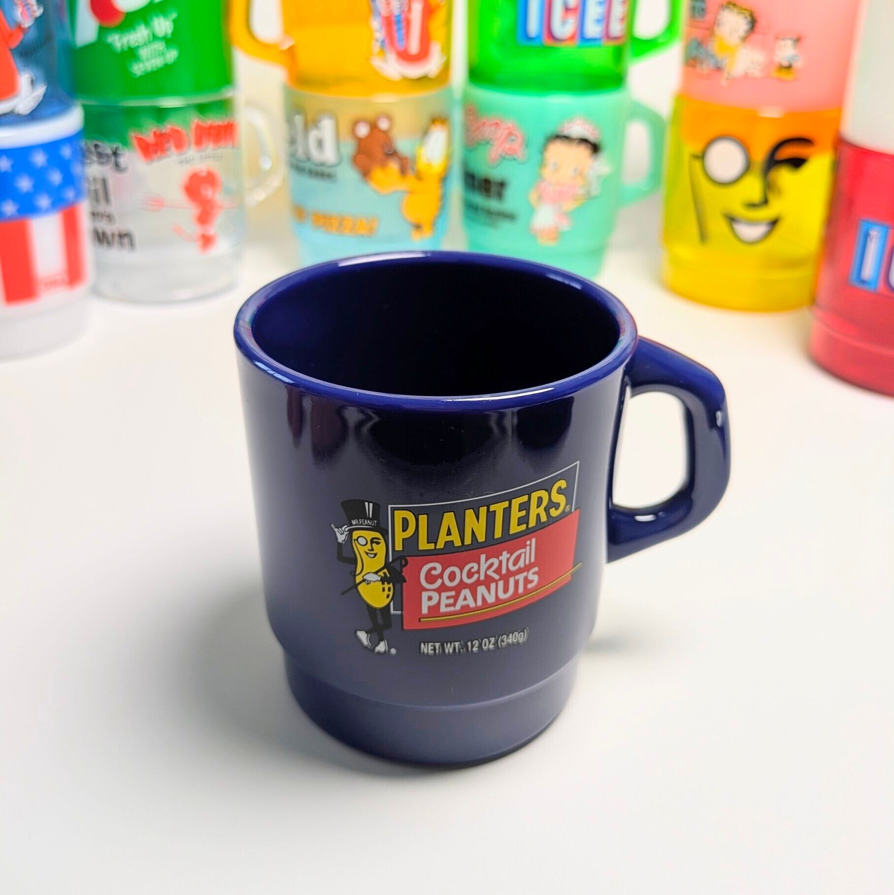 【 STACKING MUG / スタッキングマグ   積み重ねられるマグ  】 Mr.Peanut(ミスターピーナッツ) / プランターズ / プラスティックマグ 〚アメリカン雑貨 アメトイ〛