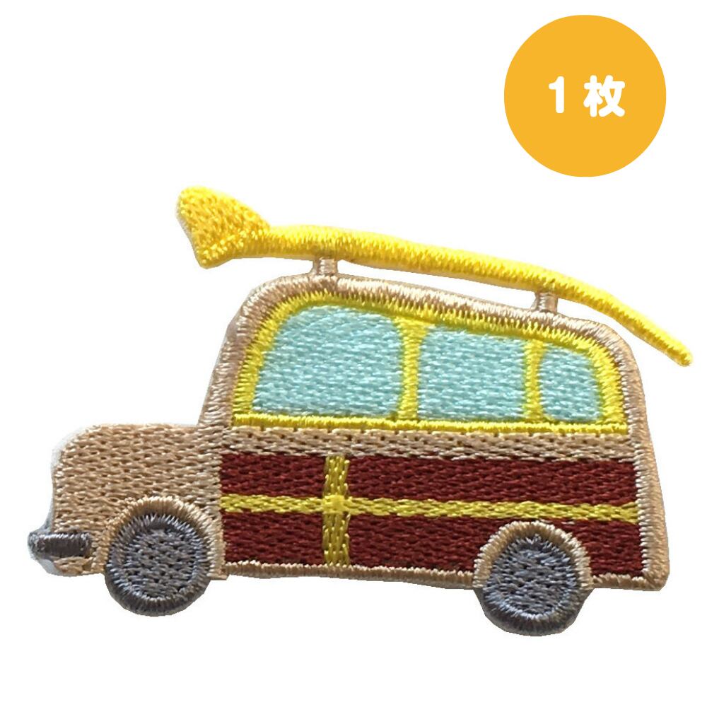オリジナル ワッペン ウッディーカー 車 Lサイズ 1枚 日本製