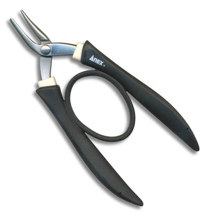 【特価処分】アネックス(ANEX) ヤットコ SUS410製 グリップ付 ピン曲げ 135mm No.256