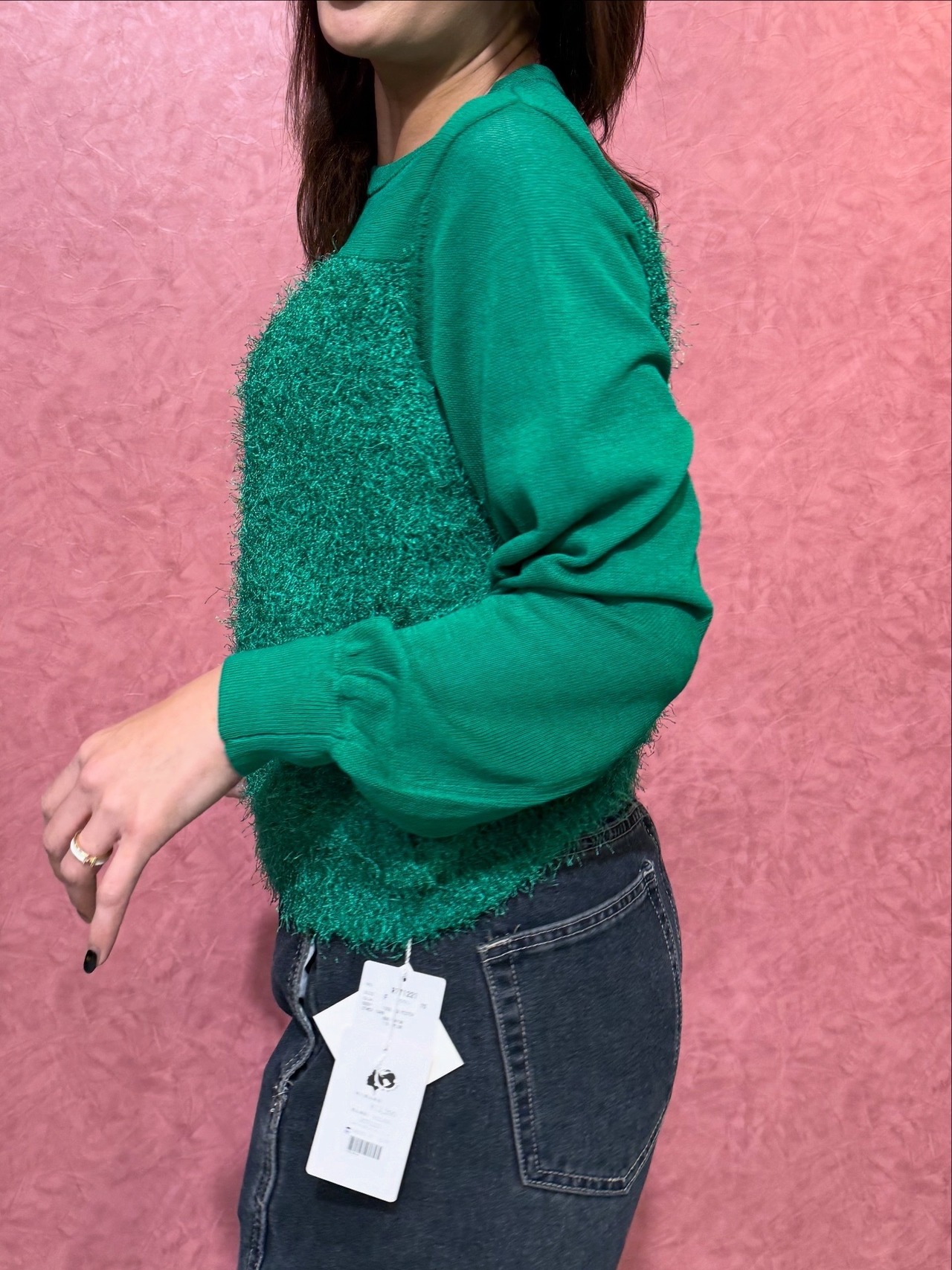 ロージー  Rosiee シャギービスチェドッキングニット