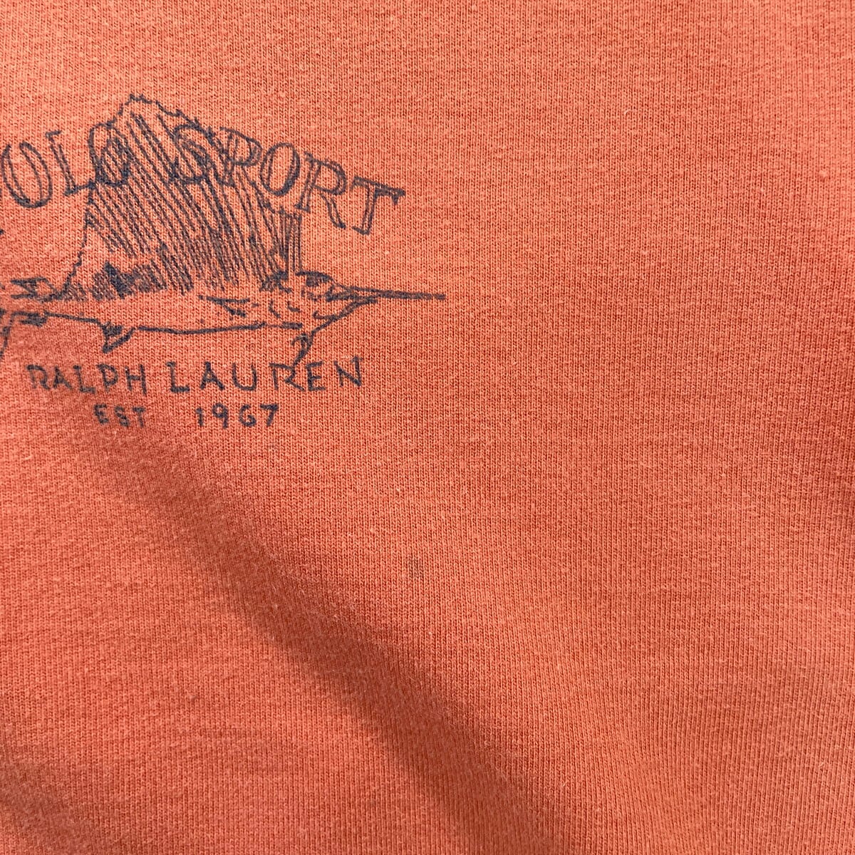 90年代 POLO SPORT RALPH LAUREN 襟付き カジキプリント 半袖ハーフ