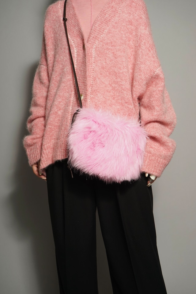 FUR SHOULDER BAG (PINK) 2312-52-38