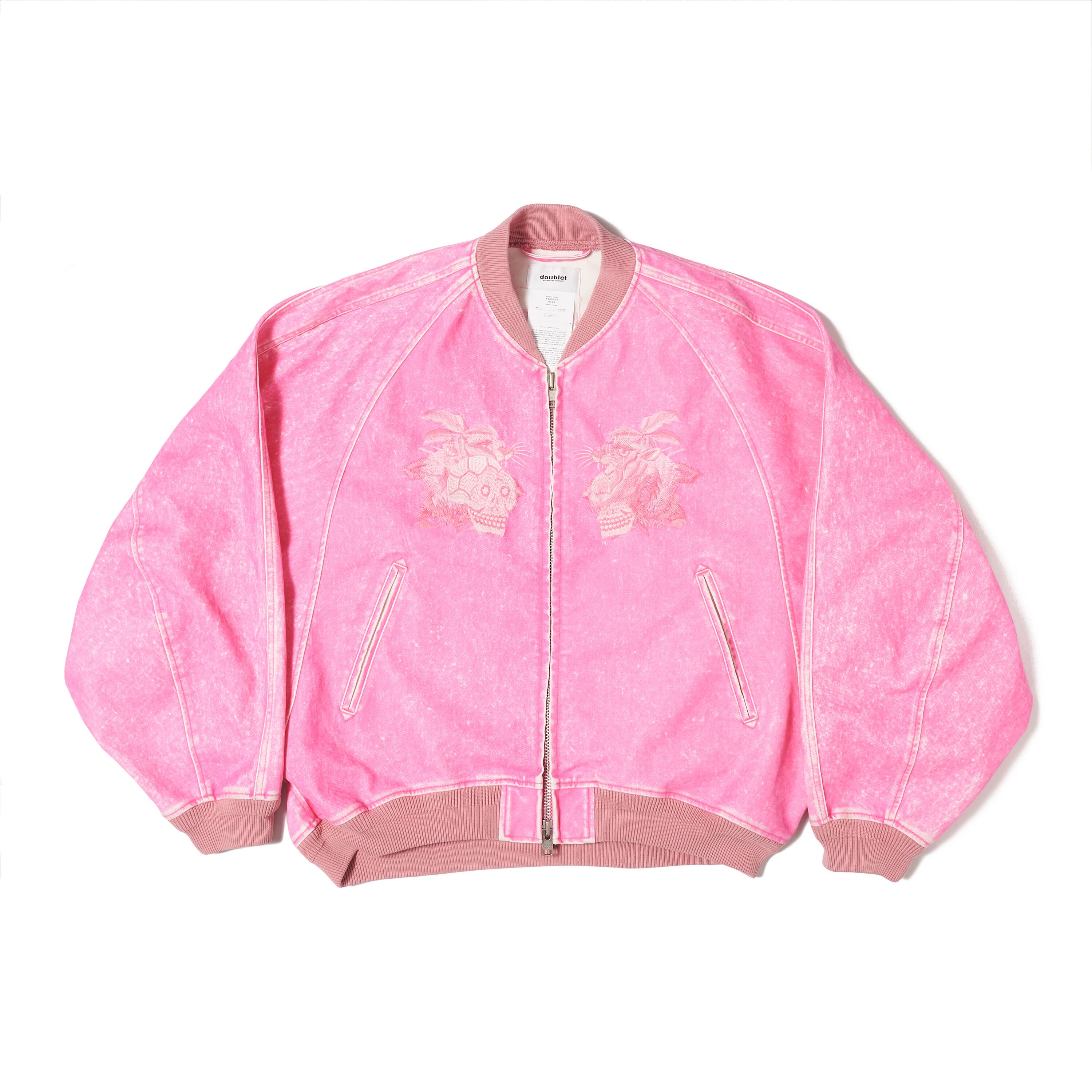 25AW】doublet FLOCKED DENIM SOUVENIOR JACKET (PINK) 25AW20BL237