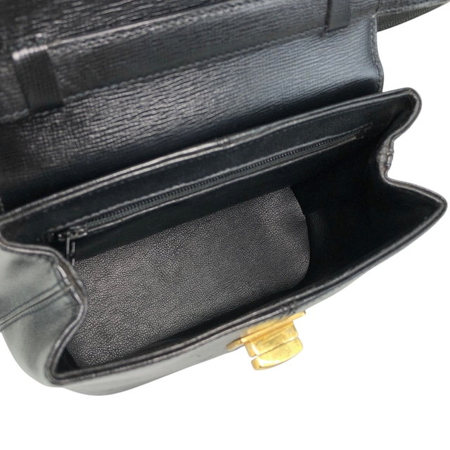 Christian Dior クリスチャン ディオール ショルダーバッグ ブラック ターンロック レザー ミニバッグ vintage ヴィンテージ オールド rz2umb