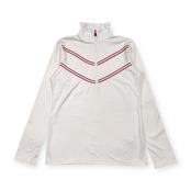 POLO GOLF RALPH LAUREN ポロゴルフ ラルフローレン 長袖 ハーフジップ ストレッチ シャツ XS/ホワイト系 レディース