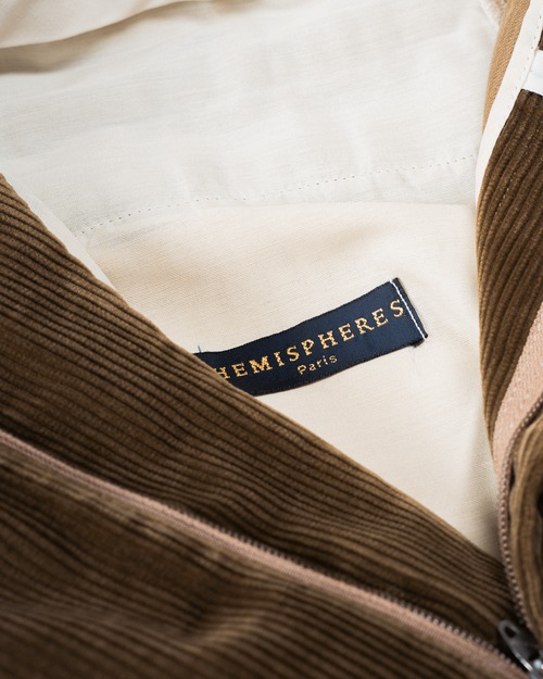 [Late 80's-Early 90's] "HEMISPHERES Paris" Cotton Corduroy 1-Pleat Trousers (Made in France)