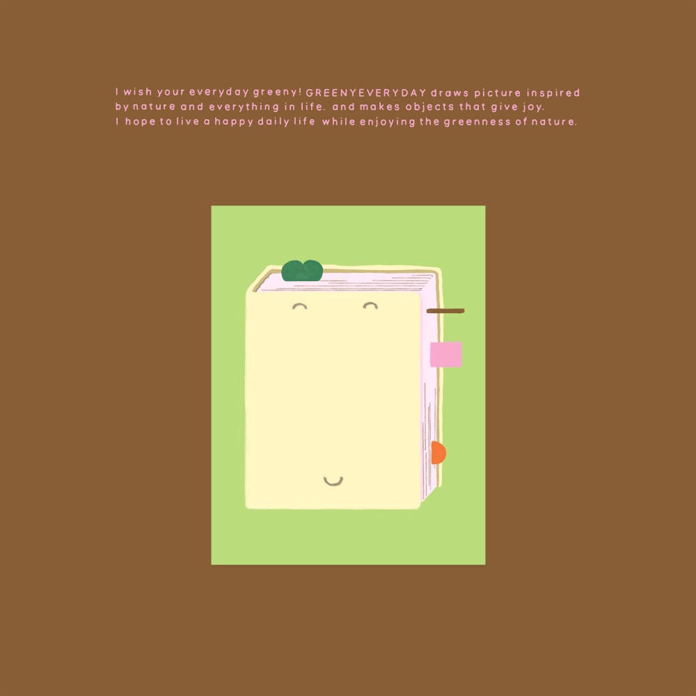 greenyeveryday】メモ帳 memopad book | 韓国文具・雑貨 kaulcoffee.studio