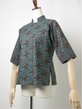 刺繍生地のアオザイ風ブラウス-M | Ethnic Beauty powered by BASE