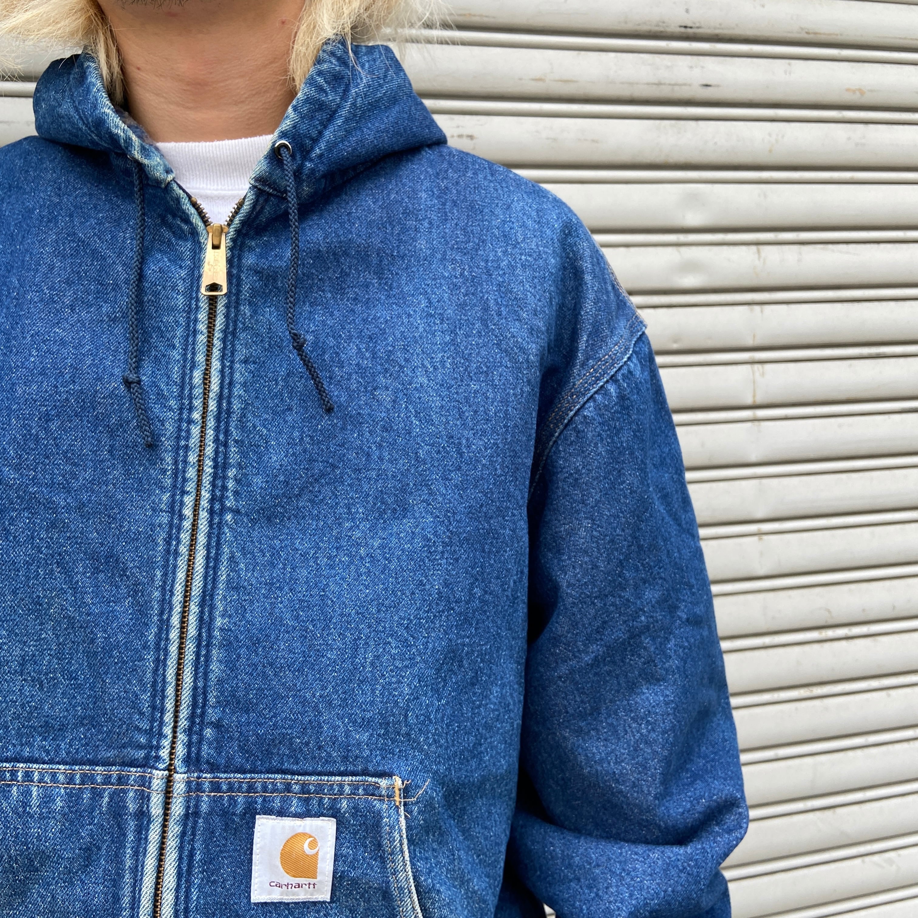 80s Carhartt デニムアクティブジャケット ブランケット XL相当 80s Carhartt デニムアクティブジャケット ブランケット XL相当