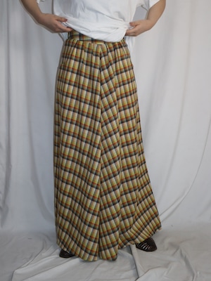 plaid long skirt【8093】