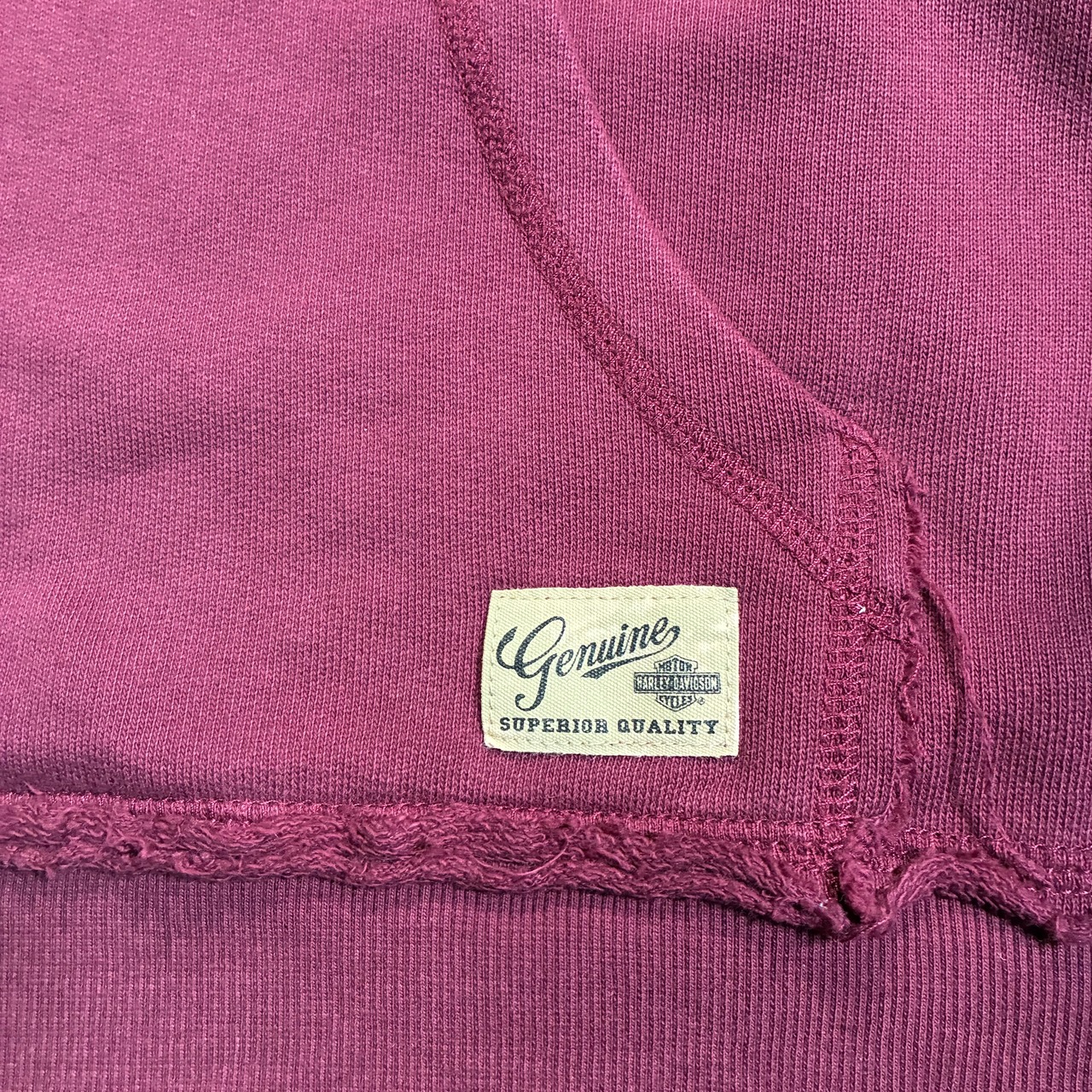 Harley-Davidson レディースプルオーバーフーディー　バーガンディ　袖レースアップ　