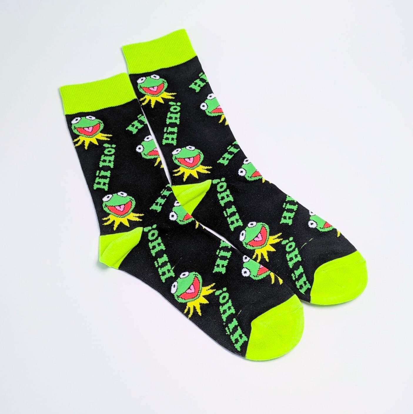 ♧【 crew socks / クルーソックス 】『 kermit / カーミット 』 靴下 / ソックス / セサミストリート / マペットショー〚アメリカン雑貨 アメトイ〛
