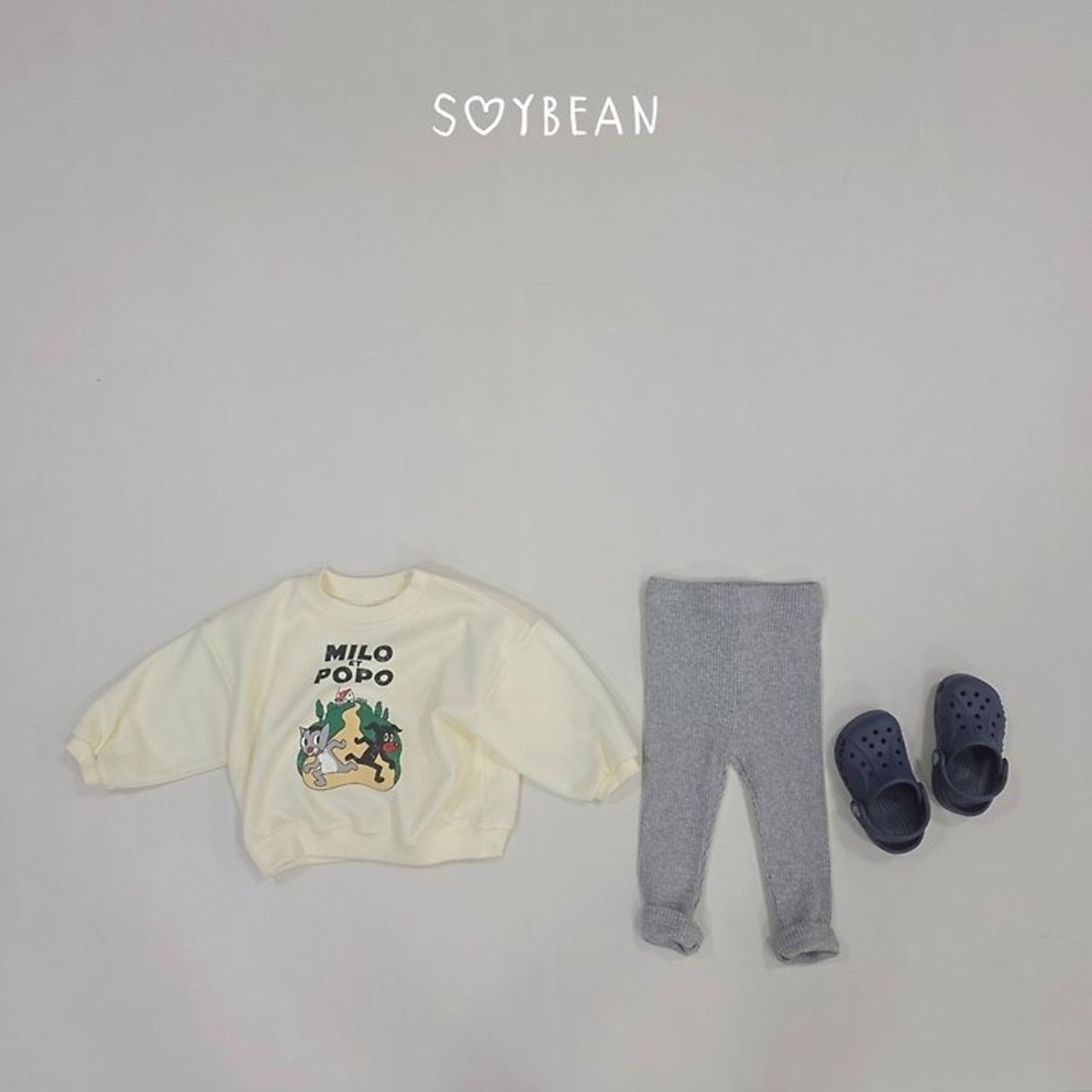 韓国子供服 / 26Autumn / soybean / milo popo スウェット / キッズ服 / ジュニア服 / 秋服 *XS~JM*