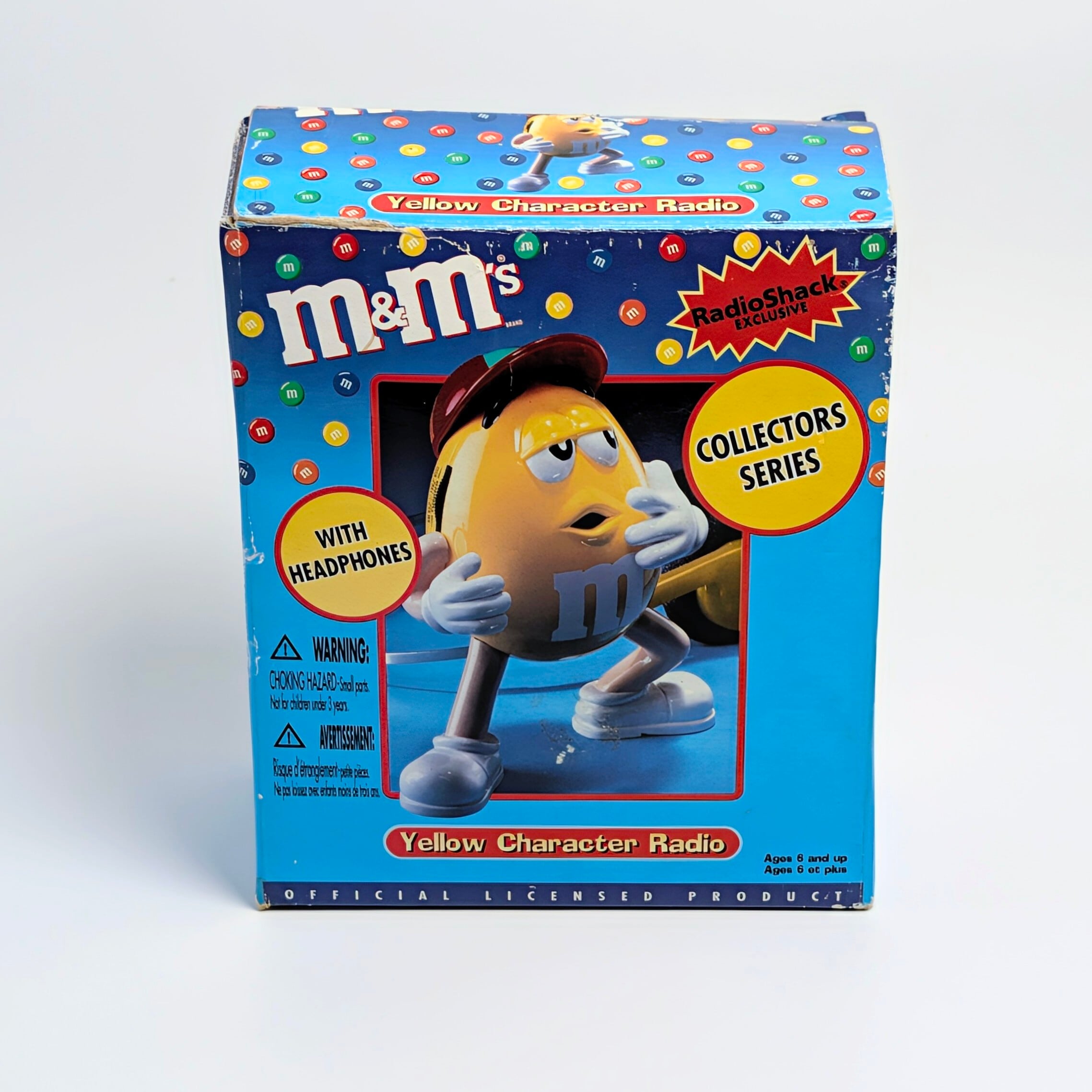 ⚡️SPECIAL LIMITED⚡️☆ DEADSTOCK / VINTAGE early 90'☆【 m&m's ( エムアンドエムズ ) 】Yellow Character Radio with HEADPHONES / イエローキャラクターラジオ / ポータブルラジオ 〚アメリカン雑貨 アメトイ〛