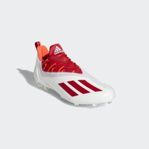 Adizero 11 アメフト スパイク ホワイト・ソーラーレッド | END ZONE