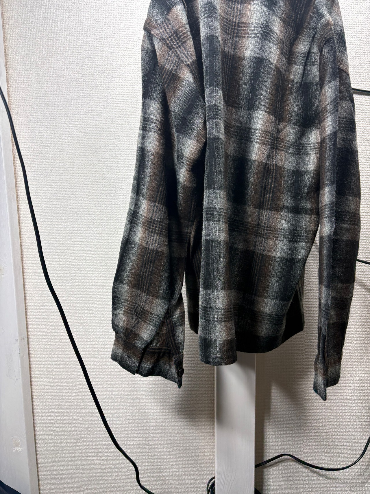 "Made In USA" 1950s McGregor Shadow Check Ombre Wool Shirts