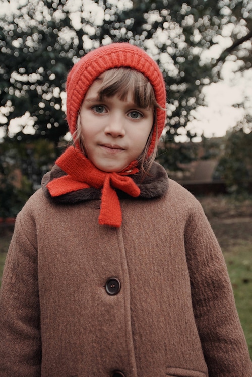 【Emile et Ida】Merino Wool Hood – Red